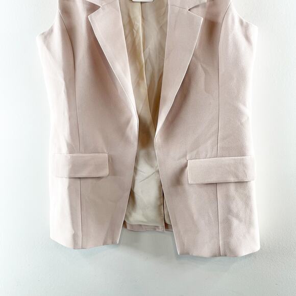Evereve Winona Open Longline Blazer Vest in Dusty Rose Pink Small - Picture 8 of 11